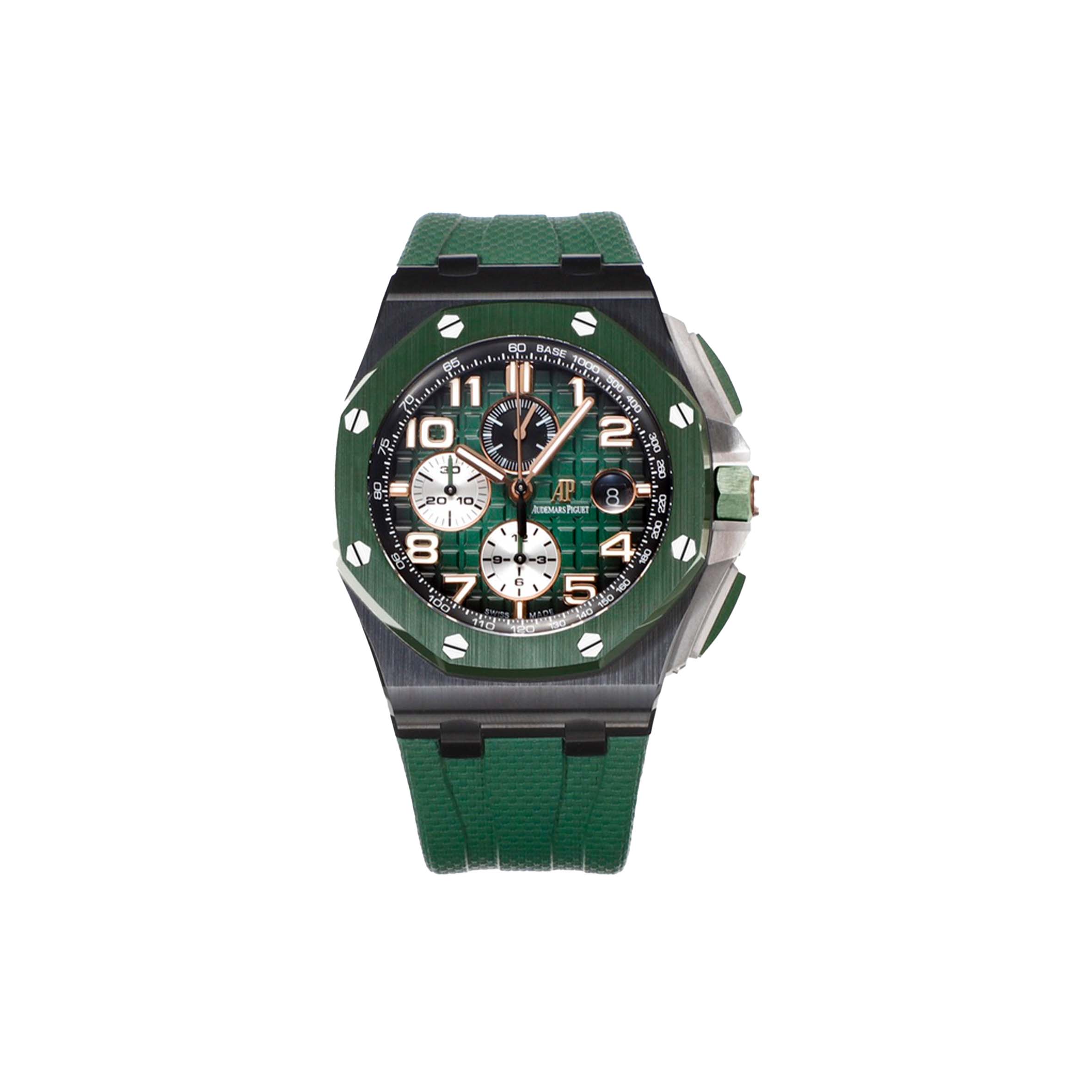 AUDEMARS PIGUET ROYAL OAK OFFSHORE 44MM GREEN DIAL WATCH 26405CE.OO.A056CA.01